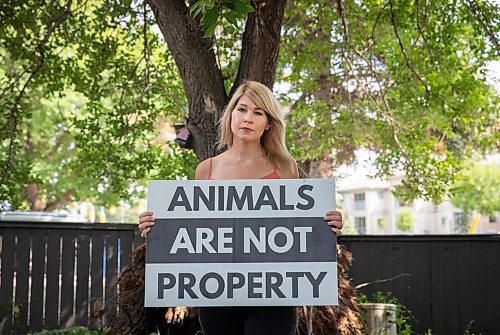 JESSICA LEE / WINNIPEG FREE PRESS

Danae Tonge, a protest organizer who will be protesting outside the Manitoba Stampede in Morris this weekend, poses for a photo at her home July 20, 2023.

Reporter: Tyler Searle