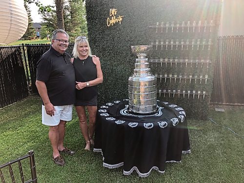 Mike Sawatzky / Winnipeg Free Press
Vegas Golden Knights general manager Kelly McCrimmon and his wife, Terry, celebrated the Knight's Stanley Cup victory with friends and family Friday in Brandon.