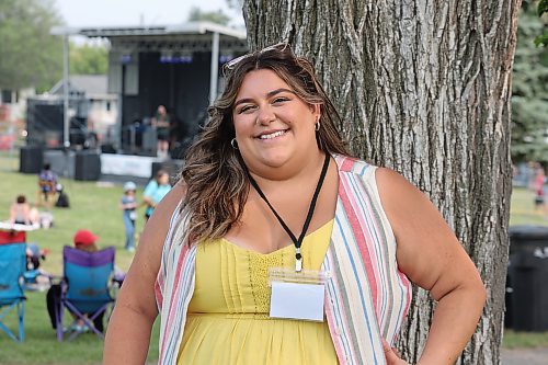 Local singer Julianna Moore poses for a photo at Rideau Park Saturday after performing. Moore, who has been performing since she was a child, told the Sun she is using this summer season to carve out a solo singer career for herself. (Kyle Darbyson/The Brandon Sun)