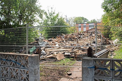 Mike Thiessen / Winnipeg Free Press 
A vacant house at 686 Furby St., the site of two fires and a murder in the span of just over a month, has been demolished. For Erik Pindera. 230724 &#x2013; Monday, July 24, 2023