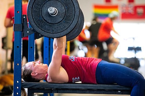 MIKAELA MACKENZIE / WINNIPEG FREE PRESS

Renee Vermette, who worked to bring the World Police and Fire Games to Winnipeg and is competing in the bench press, at Undefeated Performance Gym on Monday, July 24, 2023. For Donald Stewart story.
Winnipeg Free Press 2023