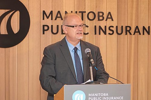 Mike Thiessen / Winnipeg Free Press 
Justice Minister and Attorney General Honourable Kelvin Goertzen speaking at the Manitoba Public Insurance press conference. MPI has revealed harsher penalties on the coverage of those found to have caused destruction of any sort while driving under the influence, as part of an effort to crack down on impaired driving. For Erik Pindera and Danielle Da Silva. 230725 &#x2013; Tuesday, July 25, 2023