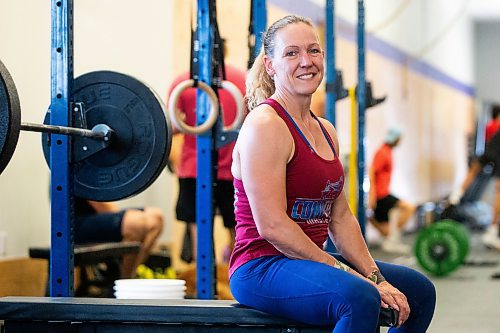 MIKAELA MACKENZIE / WINNIPEG FREE PRESS

Renee Vermette, who worked to bring the World Police and Fire Games to Winnipeg and is competing in the bench press, at Undefeated Performance Gym on Monday, July 24, 2023. For Donald Stewart story.
Winnipeg Free Press 2023