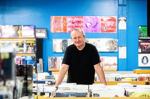 MIKAELA MACKENZIE / WINNIPEG FREE PRESS

Cavin Borody, owner of Winnipeg Record &amp; Tape Co, in his shop on Monday, July 24, 2023. Cavin is celebrating the 10th anniversary of the store, which stocks the city's largest selection of soul, R&amp;B, disco &amp; funk music. For Dave Sanderson story.
Winnipeg Free Press 2023