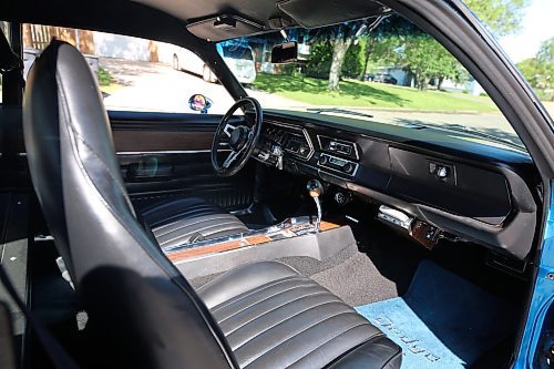 The passenger side showing the 8-track tape deck of Brandon's Grant Gillis's 1976 Dodge Dart Sport two-door coupe in a west-end neighbourhood on Thursday. (Michele McDougall/The Brandon Sun)
