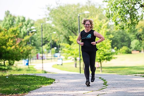 MIKAELA MACKENZIE / WINNIPEG FREE PRESS

Stacey Bazak, who has come to love running while also losing 100 pounds, at Assiniboine Park on Wednesday, July 26, 2023. For Sabrina Carnevale story.
Winnipeg Free Press 2023