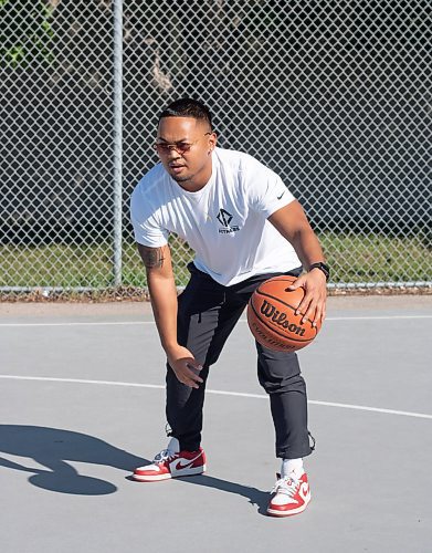 Mike Thiessen / Winnipeg Free Press 
Calvin Diaz, local basketball player in the Run It Back Tournament. For Joshua Sam-Frey. 230727 &#x2013; Thursday, July 27, 2023