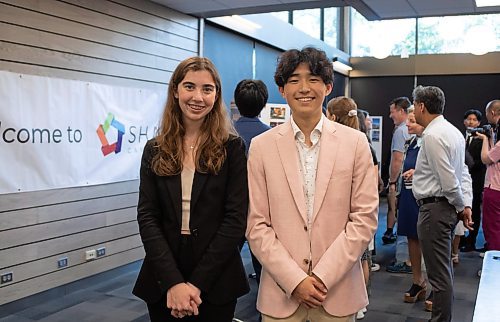 Mike Thiessen / Winnipeg Free Press 
Ava Fischer (left) and Anthony Zhang are two students who partook in the University of Manitoba&#x2019;s SHAD event, a month-long program for grade 10 and 11 students across Canada. For Tessa Adamski. 230727 &#x2013; Thursday, July 27, 2023