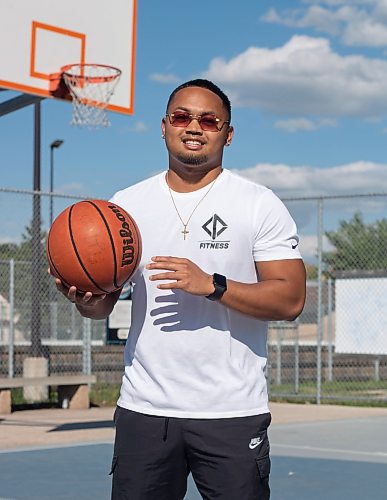 Mike Thiessen / Winnipeg Free Press 
Calvin Diaz, local basketball player in the Run It Back Tournament. For Joshua Sam-Frey. 230727 &#x2013; Thursday, July 27, 2023