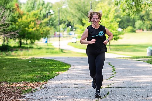 MIKAELA MACKENZIE / WINNIPEG FREE PRESS

Stacey Bazak, who has come to love running while also losing 100 pounds, at Assiniboine Park on Wednesday, July 26, 2023. For Sabrina Carnevale story.
Winnipeg Free Press 2023