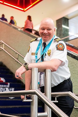 MIKAELA MACKENZIE / WINNIPEG FREE PRESS

Jay Shaw, a firefighter competing in the stairclimbing competition at the WPFG, at the RBC Convention Centre on Friday, July 28, 2023. For Taylor story.
Winnipeg Free Press 2023