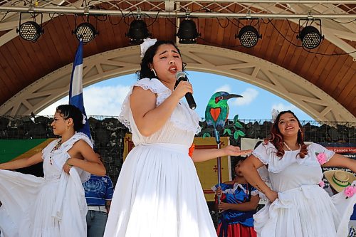 Salvadoran dancers perform at the Fusion Credit Union Stage during Saturday's Summer Multicultural Celebration, which took place at the Riverbank Discovery Centre grounds. (Photos by Kyle Darbyson/The Brandon Sun)