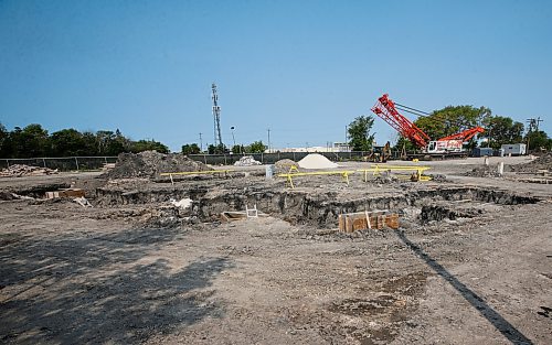 JOHN WOODS / WINNIPEG FREE PRESS
Site of the former Pembina Hotel in Winnipeg, Sunday, July 30, 2023. Foundations are being laid for a new development.

Reporter: frey-sam