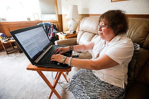 JOHN WOODS / WINNIPEG FREE PRESS
Debbie Stern, an avid Folklorama fan, is photographed at her home in Winnipeg, Monday, July 31, 2023. Stern has actually created her own Excel Folklorama review system.

Reporter: wazny