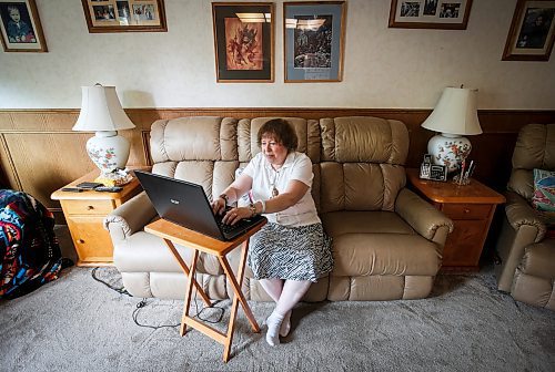 JOHN WOODS / WINNIPEG FREE PRESS
Debbie Stern, an avid Folklorama fan, is photographed at her home in Winnipeg, Monday, July 31, 2023. Stern has actually created her own Excel Folklorama review system.

Reporter: wazny