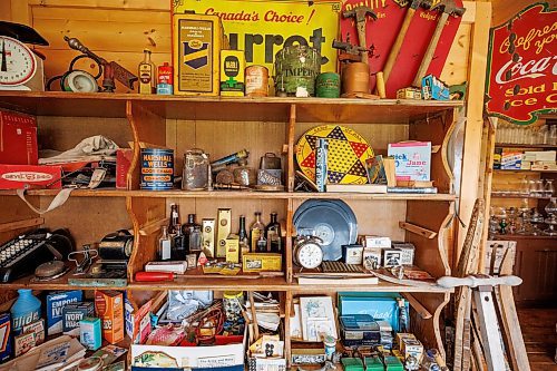 MIKE DEAL / WINNIPEG FREE PRESS
Longtime volunteer, Joe Stoyanowski in the General Store which he designed based on elements from former general stores in the area in the Arborg &amp; District Multicultural Heritage Village in Arborg, MB.
230731 - Monday, July 31, 2023.