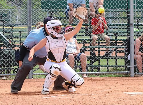 Westman Magic catcher Alexa Banga, shown in action earlier this season, will be out for the next several weeks but is expected to heal completely from a broken fibula suffered during provincials. (Perry Bergson/The Brandon Sun)
Aug. 11, 2023