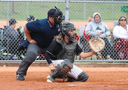 Damien Mathys, a 16-year-old from Treesbank, took up umpiring partly as a nod to his grandfather, who also worked at games as an official. (Perry Bergson/The Brandon Sun)
Aug. 11, 2023
