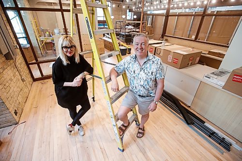 JOHN WOODS / WINNIPEG FREE PRESS
Brad Hewlett, owner of The Forks Trading Company and Megan Basaraba, general manager and buyer, are photographed in their expanded store at the Forks in Winnipeg, Monday, August 8, 2023. The company is expanding and opening a makers market. There will be spaces for rotating small businesses, and a new room for events and galleries.

Reporter: Gabby