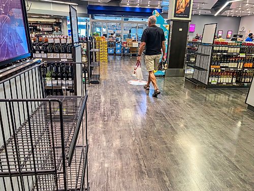 MIKAELA MACKENZIE / WINNIPEG FREE PRESS

The Grant Park Liquor Mart, with low stock of some products, on Tuesday, Aug. 8, 2023. For Malak Abas story.
Winnipeg Free Press 2023