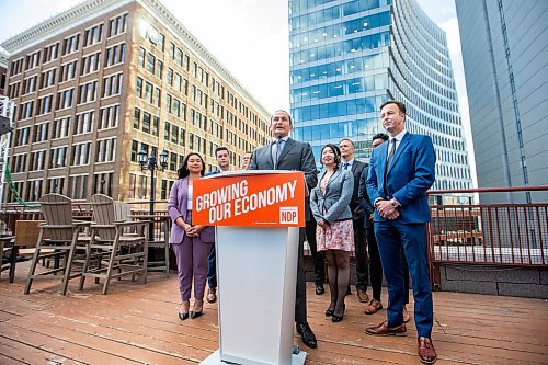 MIKAELA MACKENZIE / WINNIPEG FREE PRESS

NDP leader Wab Kinew makes an economic election announcement downtown on Wednesday, Aug. 9, 2023. For Carol Sanders story.
Winnipeg Free Press 2023.