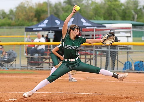Pitcher Solen Trainor (11) of the Prince Edward Island Whitecaps delivers a pitch to the plate during a game against the Winnipeg Lightning on Thursday at Softball Canada’s under-15 girls national championship at Ashley Neufeld Softball Complex. (Perry Bergson/The Brandon Sun)
Aug. 10, 2023