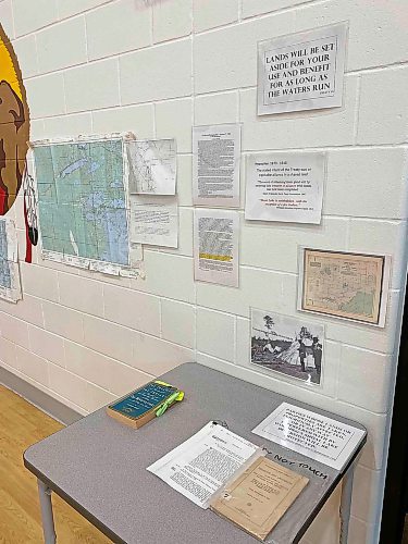 NIIGAAN SINCLAIR / WINNIPEG FREE PRESS
Installed at newly-opened Harvey Redsky Memorial School is an exhibit called the “Museum for Canadian Human Rights Violations” — with photographs, letters and archival materials documenting the community’s century-long struggle for its members’ rights. 