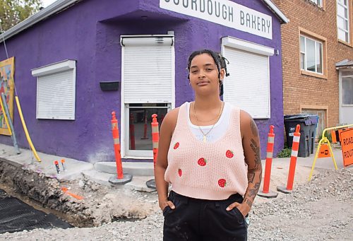 Mike Thiessen / Winnipeg Free Press 
Tamika Krush, co-owner of Eadha Bakery Worker Co-op, says that the need to close down due to construction on Ellice and Furby has left the bakery in a precarious position, especially with no financial compensation from the city. For Gabrielle Pich&#xe9;. 230810 &#x2013; Thursday, August 10, 2023