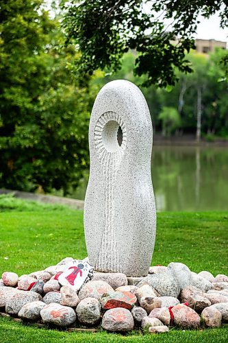 MIKAELA MACKENZIE / WINNIPEG FREE PRESS

The MMIWG2S monument at The Forks on Friday, Aug. 11, 2023. For Carol story.
Winnipeg Free Press 2023.