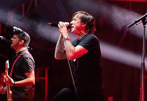 Mike Thiessen / Winnipeg Free Press 
Billy Talent performs at the Burt Block Party on Saturday evening. For Skyler Trepel. 230812 &#x2013; Saturday, August 12, 2023