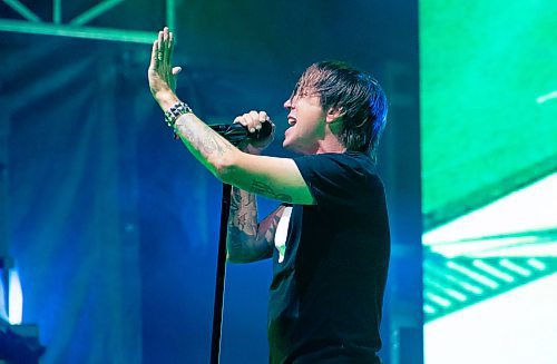 Mike Thiessen / Winnipeg Free Press 
Billy Talent performs at the Burt Block Party on Saturday evening. For Skyler Trepel. 230812 &#x2013; Saturday, August 12, 2023