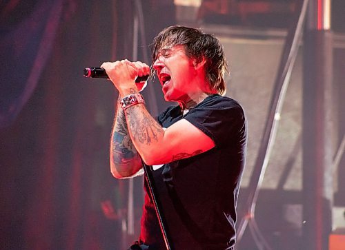 Mike Thiessen / Winnipeg Free Press 
Billy Talent performs at the Burt Block Party on Saturday evening. For Skyler Trepel. 230812 &#x2013; Saturday, August 12, 2023