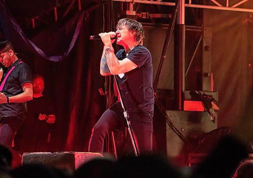 Mike Thiessen / Winnipeg Free Press 
Billy Talent performs at the Burt Block Party on Saturday evening. For Skyler Trepel. 230812 &#x2013; Saturday, August 12, 2023