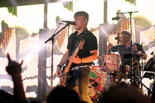 Mike Thiessen / Winnipeg Free Press 
Billy Talent performs at the Burt Block Party on Saturday evening. For Skyler Trepel. 230812 &#x2013; Saturday, August 12, 2023