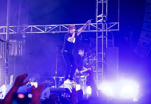 Mike Thiessen / Winnipeg Free Press 
Billy Talent performs at the Burt Block Party on Saturday evening. For Skyler Trepel. 230812 &#x2013; Saturday, August 12, 2023