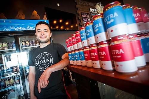 JOHN WOODS / WINNIPEG FREE PRESS
Sean Shoyoqubov, founder and CEO of OXUS Brewing Company, is photographed in his brewery in Winnipeg, Sunday, August 13, 2023.  Local craft brewers are experiencing hardship due to the ongoing liquor employee strike.

Reporter: gabby