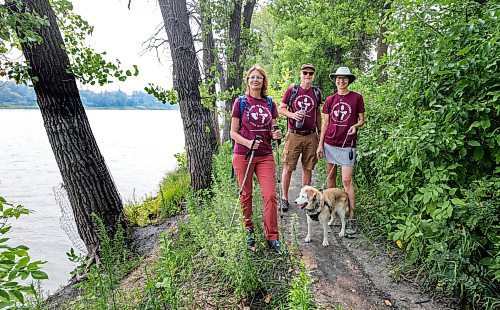 RUTH BONNEVILLE / WINNIPEG FREE PRESS

faith - Spirit paths

David Berg, his wife,Lorna Derksen (hat)  and Joy Auriat, members of Camino Manitoba, walk along the river path on Churchill Drive in Riverview to bring awareness to their upcoming event, Tuesday. 

Story: Spirit paths. Members of Camino Manitoba will spend the last weekend in August walking beside Winnipeg&#x573; rivers as part of a local spiritual pilgrimage.

Reporter: Brenda Suderman

August 15th,  2023

