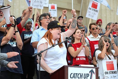 RUTH BONNEVILLE / WINNIPEG FREE PRESS

LOCAL - liquor strike

MGEU members and supporters rally at the Manitoba Legislature as CLC Executive Vice-President, Siobhn Vipond, speaks on the steps Tuesday. 


August 15th,  2023

