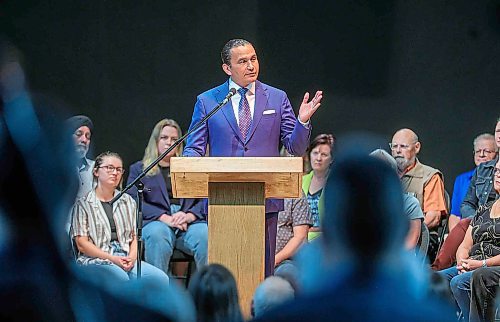 RUTH BONNEVILLE / WINNIPEG FREE PRESS

LOCAL Wab Kinew speaks at CMU

NDP leader, Wab Kinew, makes an address on crime and justice to a room full of supporters at an auditorium at CMU Wednesday.  

August 16th,  2023

