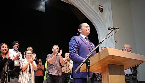 RUTH BONNEVILLE / WINNIPEG FREE PRESS

LOCAL Wab Kinew speaks at CMU

NDP leader, Wab Kinew, makes an address on crime and justice to a room full of supporters at an auditorium at CMU Wednesday.  

August 16th,  2023

