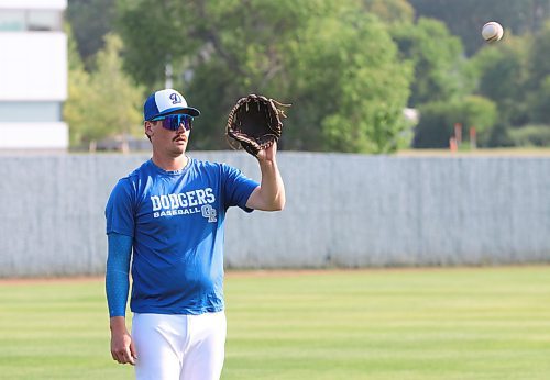 Riley Shamray of the Oak River Dodgers is one of the seven players from the South West Baseball League who will participate in westerns. (Perry Bergson/The Brandon Sun)
July 24, 2023