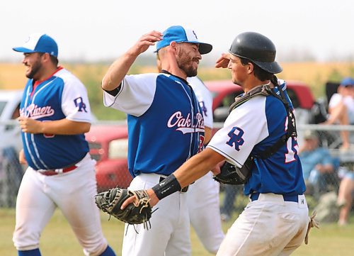 Oak River Dodgers pitcher Scott Beever embraces catcher Kaden Rozdeba following their 7-2 victory over the Border all-stars in the final of the Western Canadian senior AA championship on Sunday afternoon in Oak River. (Perry Bergson/the Brandon Sun)
Aug. 20, 2023