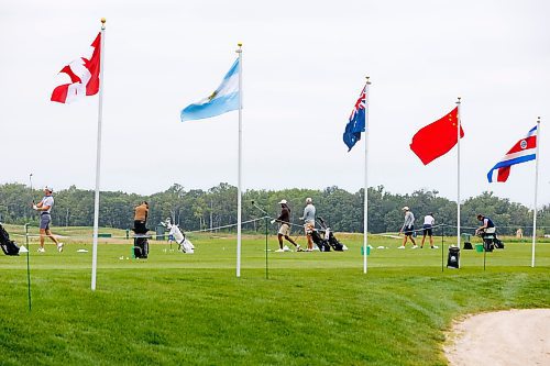 MIKE DEAL / WINNIPEG FREE PRESS
Competitors practice on the driving range in the lead up to the CentrePort Canada Rail Park Manitoba Open taking place August 24 &#x2013; 27 at Southwood Golf and Country Club Tuesday morning.
See Mike McIntyre story
230822 - Tuesday, August 22, 2023.