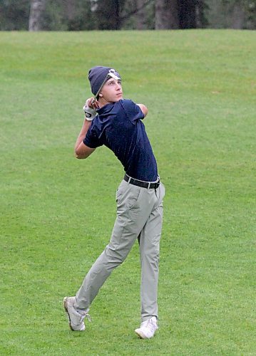 Grady Chuback came back to beat Hayden Delaloye on the 18th hole in the Tamarack golf tournament junior championship flight quarterfinals at Clear Lake Golf Course on Wednesday. (Thomas Friesen/The Brandon Sun)