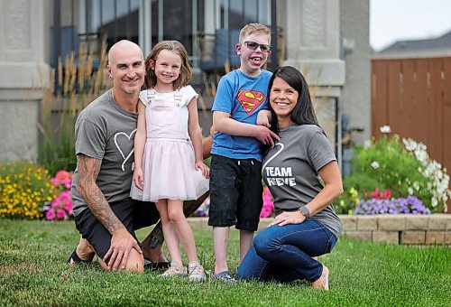 RUTH BONNEVILLE / WINNIPEG FREE PRESS

Philanthropy Page - Reeve Cahoon, and family 

Photo of Reeve Cahoon (9yrs) with his family: Ashley (mom), Shawn (dad) and little sister Harlyn (6).

tory: Philanthropy Page.   The Make A Wish Foundation grants life changing wishes for kids, not only for the sake of the child but to strengthen the family and community around them. 9-year-old Reeve received his wish for a family camping experience through the Make A Wish Foundation last year. He goes to school with EA support, has a great group of friends that he loves to play with and enjoys sports and Lego. He gave a presentation with his family at the Make A Wish Banquet a few months back and stole the show. 

Reeve&#x573; Dad calls his son Superman because of everything he&#x573; been through. Reeve was born with Sturge-Weber and Klippel-Trenaunay syndrome. Sturge-Weber syndrome is a congenital disorder characterized by a port wine birthmark, neurological abnormalities causing seizures, and glaucoma. Klippel-Trenaunay syndrome affects the development of blood vessels, soft tissue (overgrowth) and bones in the lower part of the body. Reeve&#x573; seizures started at 16 months old, and he required multiple hospitalizations. He underwent his first brain surgery for seizures in 2017, where he had to relearn how to sit, stand, and walk. He has since had two more brain surgeries removing the right half of his brain. Last year, he had surgery on his right leg to slow down his growth. 




August 22nd,, 2023

