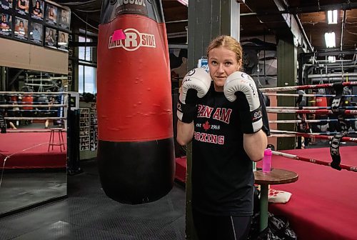 Mike Thiessen / Winnipeg Free Press 
Laine Anderson is a novice boxer who will be competing in Boxing Manitoba&#x2019;s first event in fifteen years. Pan Am Boxing Club will see novice and open fighters from four different provinces compete in a two-day showdown. For Taylor Allen. 230823 &#x2013; Wednesday, August 23, 2023