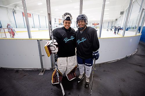 MIKE DEAL / WINNIPEG FREE PRESS
Sisters Hanna (left) and Larissa Pagdato (right) will be representing Team Philippines at the Union women's ice hockey tournament in the United Arab Emirates next month.
See Josh Frey-Sam story
230824 - Thursday, August 24, 2023.