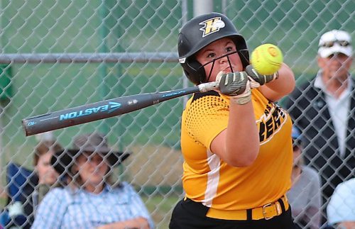Westman Heat batter Quincy Haggarty (41) takes a mighty swing at a pitch during a game against the Manitoba Reapers at Ashley Neufeld Softball Complex on Friday during Softball Manitoba&#x2019;s under-13 AA provincial championship. (Perry Bergson/The Brandon Sun)
Aug. 25, 2023
