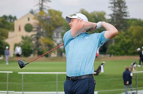 Mike Thiessen / Winnipeg Free Press 
Hayden Springer plays in the PGA Tour Canada Fortinet Cup tournament at Southwood Golf and Country Club. For Mike McIntyre. 230825 &#x2013; Friday, August 25, 2023