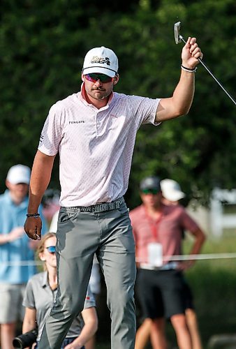 JOHN WOODS / WINNIPEG FREE PRESS
Johnny Travale competes in the Manitoba Open at the Southwood Golf Course in Winnipeg Sunday, August 27, 2023.

Re: mcintyre